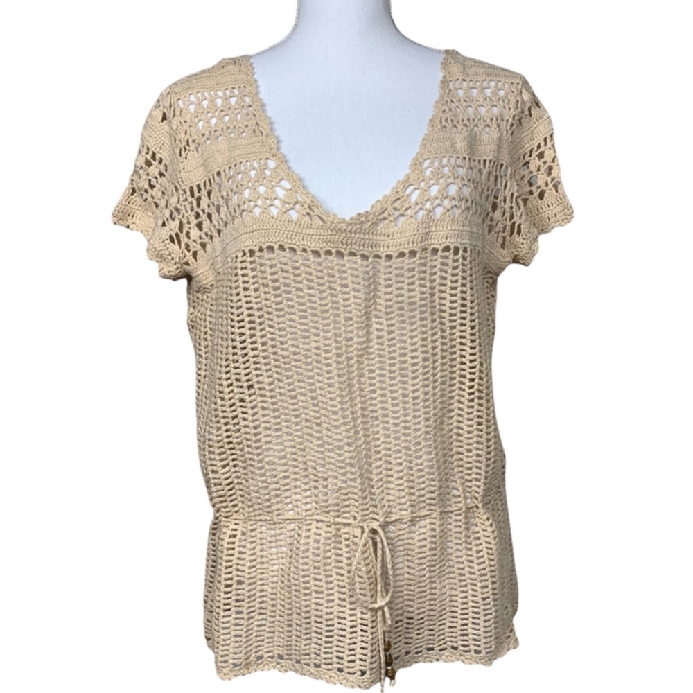 Eddie Bauer Hand Crocheted Top, size Large